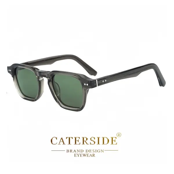 Square Acetate Polarized Sunglasses for Men - Image 11