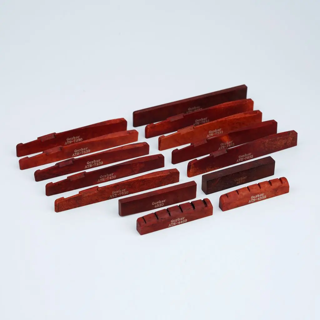 Guyker Acoustic Guitar Bone Nut ATR Red 2 Guyker Acoustic Guitar Bone Nut ATR Red - Image 2