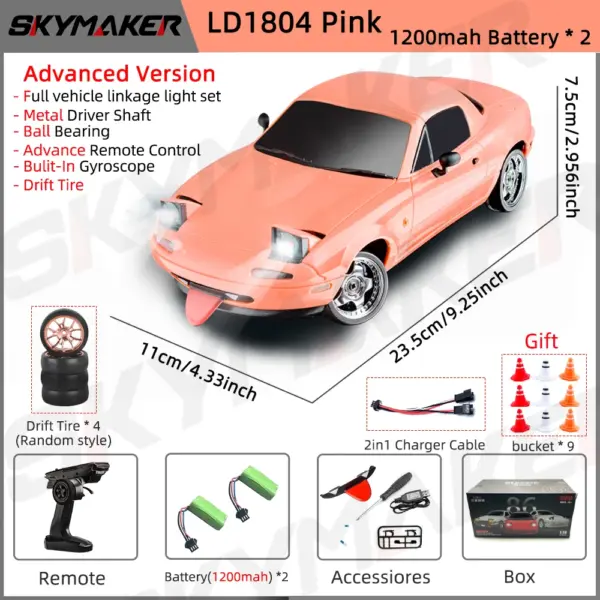Skymaker LD1804 1/18 RC Drift Car RWD - Image 17