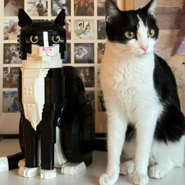 1710Pcs Tuxedo Cat Building Blocks Set - Image 4