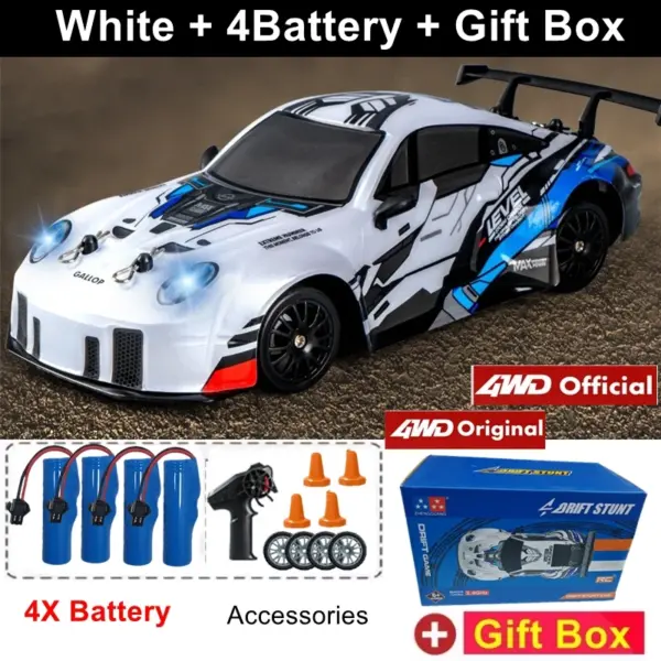4WD RC Drift Car with LED Lights and Remote - Image 16