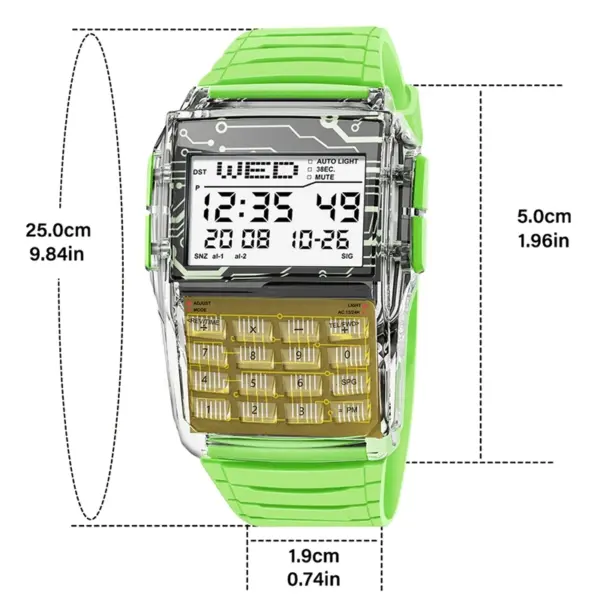 Multi-Function Digital Calculator Watch Luminous - Image 6