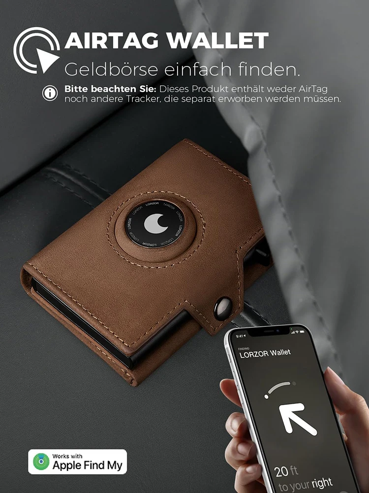Men's Leather Wallet with RFID and AirTag Slot 2 Men's Leather Wallet with RFID and AirTag Slot - Image 2