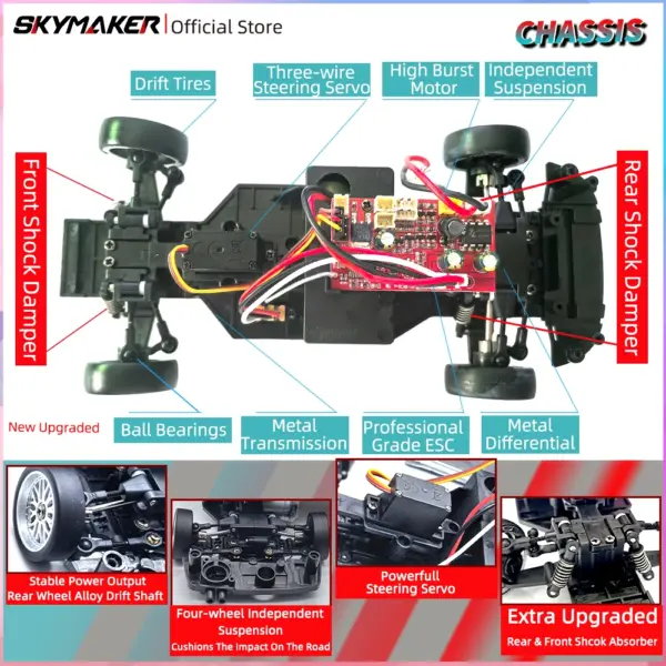 1/18 Skymaker RC Drift Car with Gyroscope - Image 4
