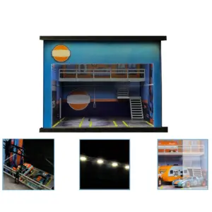 1:64 Scale LED Car Garage Diorama Model 44 Sfc7f761810e14363926c44c31865ab08b 2