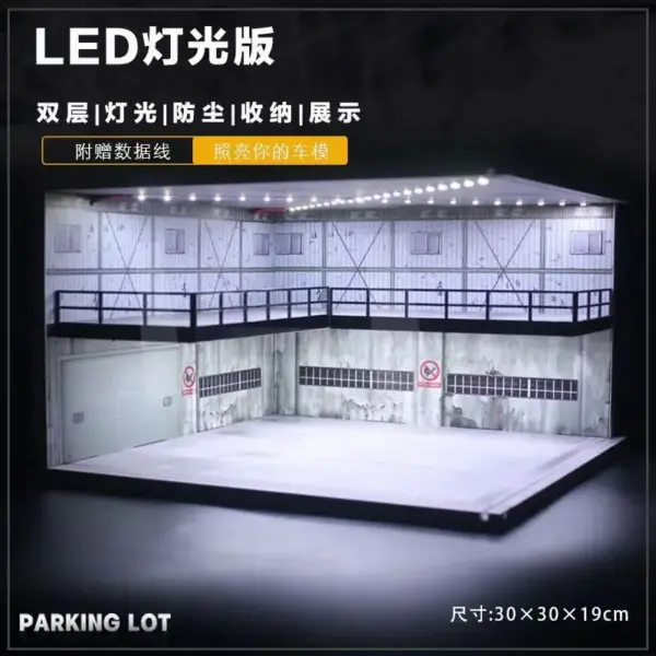 1/64 Scale Car Garage Diorama Model with LED - Image 3