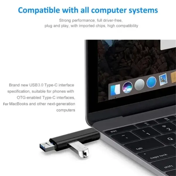 5-in-1 USB Type C Micro USB Card Reader - Image 3
