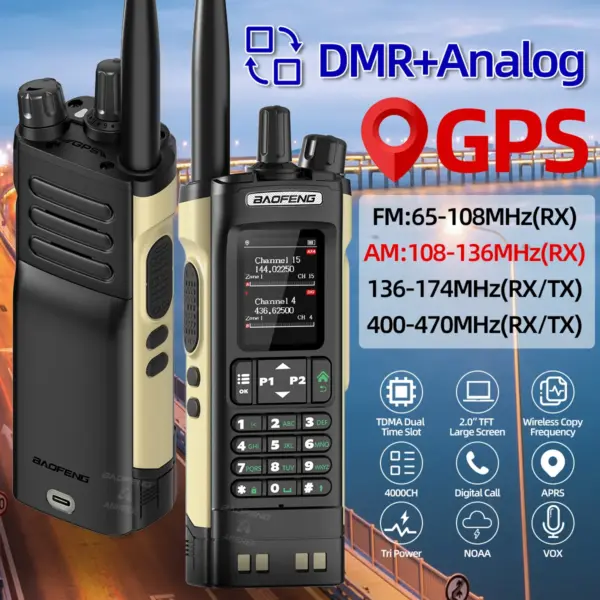 BAOFENG DM-32 DMR Walkie Talkie with GPS - Image 2