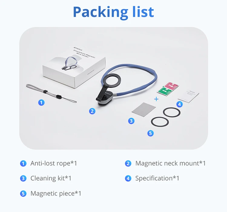 Amorus Silicone Magnetic Neck Mount for iPhone 15 8 Amorus Silicone Magnetic Neck Mount for iPhone 15 - Image 8