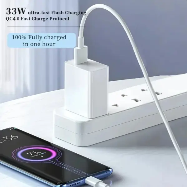 Xiaomi 33W USB Fast Charger with Type C Cable - Image 3