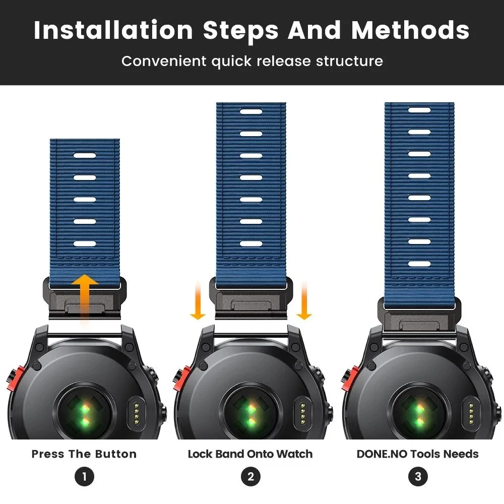 Braided Nylon Strap for Garmin Fenix & Instinct 5 Braided Nylon Strap for Garmin Fenix & Instinct - Image 5