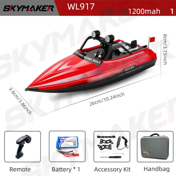 Wltoys WL917 Mini RC Speedboat with Remote - Image 12