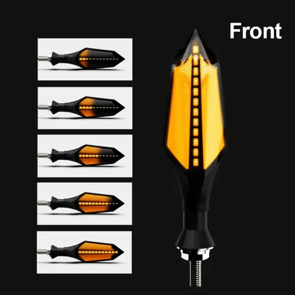 8mm Motorcycle LED Turn Signal with Sequential Flow - Image 2