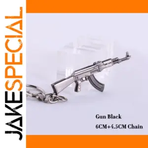 Black Assault Rifle Keychain Replica