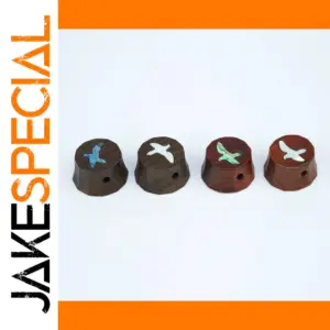 3Pcs Red Sandalwood/Ebony Guitar Knobs