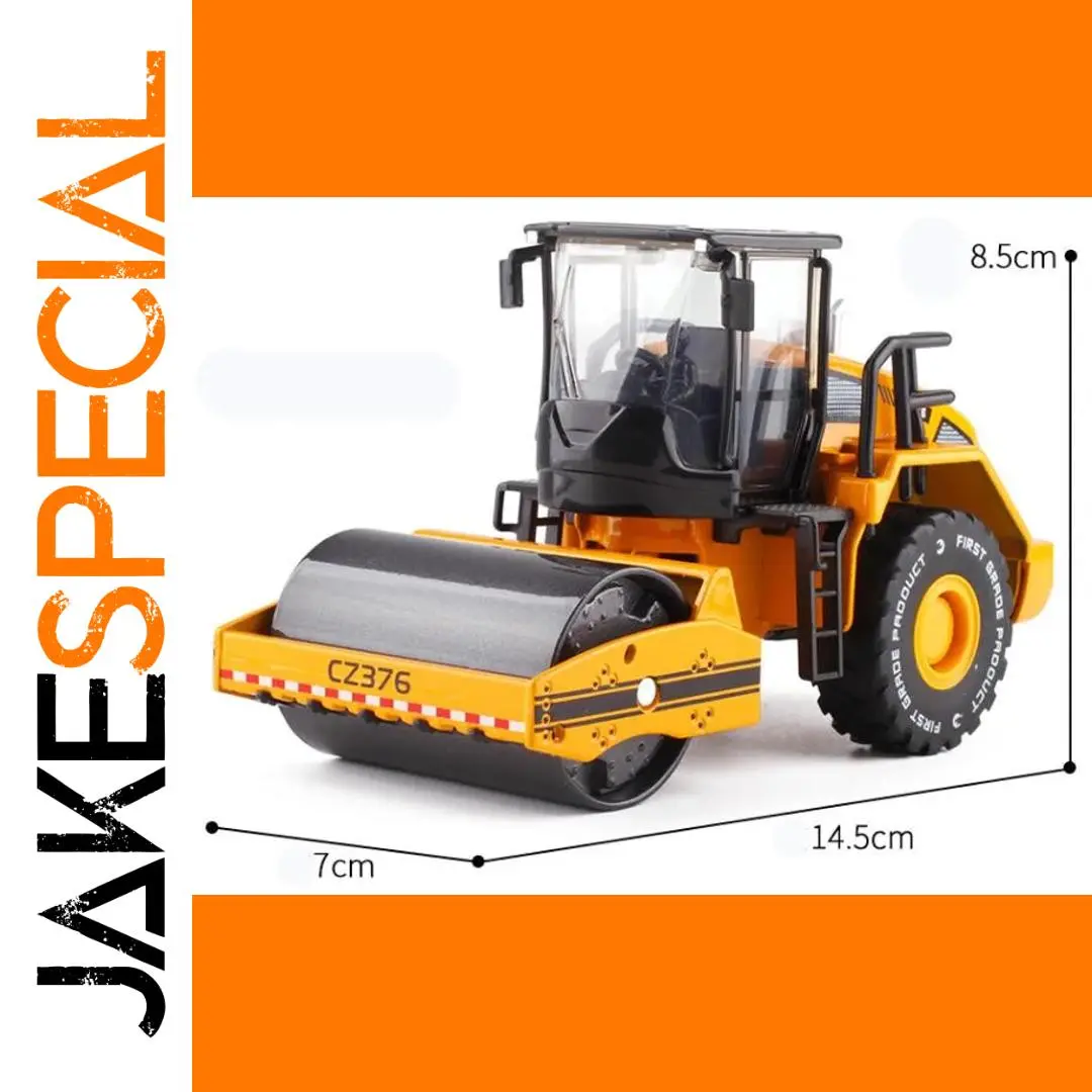 Detailed 1:50 Scale Yellow Road Roller Model 1 Detailed 1:50 Scale Yellow Road Roller Model