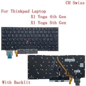 Backlit Spanish Keyboard for Lenovo ThinkPad X1 Yoga 24 a1569793 no logo