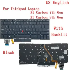 Backlit Keyboard for Lenovo ThinkPad X1 Carbon 7th-8th Gen 32 a4f821c0 no logo