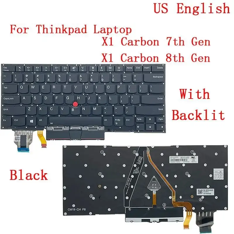 Backlit Keyboard for Lenovo ThinkPad X1 Carbon 7th-8th Gen 15 Backlit Keyboard for Lenovo ThinkPad X1 Carbon 7th-8th Gen - Image 15