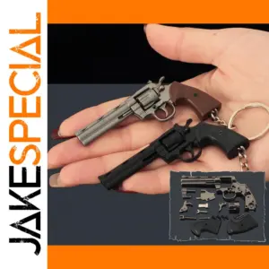 Mini 7cm Metal Gun Model Keychain Pendant