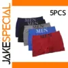 5 Pcs Men's High Elastic Boxer Briefs