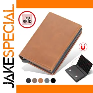 Magnetic RFID Blocking Leather Wallet for Men