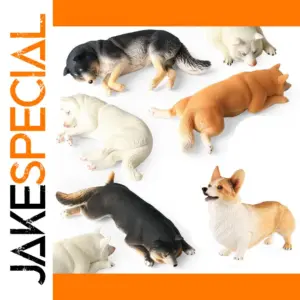 Sleeping Shiba Inu and Corgi Figurine