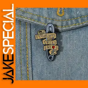 You Are Safe with Me Enamel Pins Brooch Set