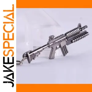 Metal Assault Rifle Keychain for Collectors