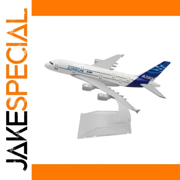 Diecast Airbus A380 Model on Stand