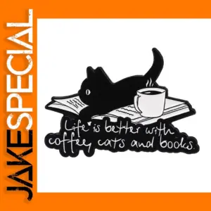 Cute Coffee Cats Enamel Pin for Friends
