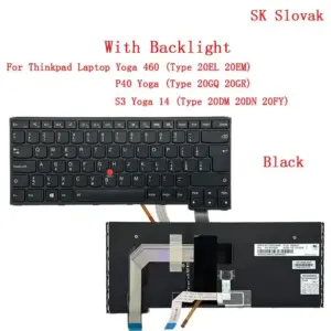 Lenovo Thinkpad Backlit Keyboard for Yoga 14 & P40 36 a80e1437 no logo