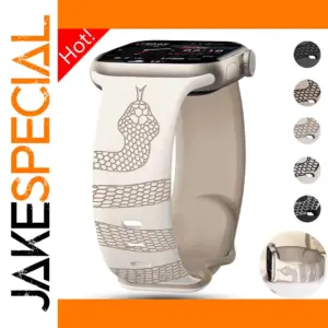 Engraved Snake Pattern Silicone Band for Apple Watch