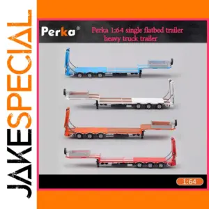 Welly 1/64 Flatbed Heavy Truck Trailer Model