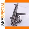 Metallic Submachine Gun Keychain Replica