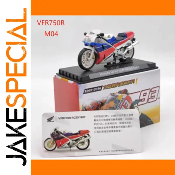 Honda VFR750R RC30 1987 Scale Model Motorcycle