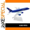Airbus A380 Pepsi Diecast Model Airplane 15cm