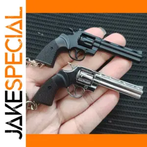Miniature Revolver Alloy Keychain Pendant