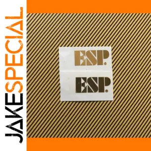 2Pcs Metallic Gold ESP Guitar Headstock Decals