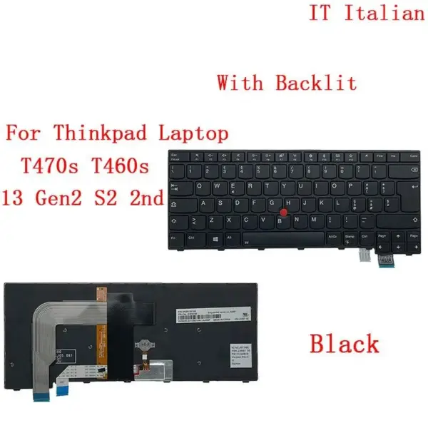 Backlit Keyboard for Lenovo ThinkPad T470s - Image 19