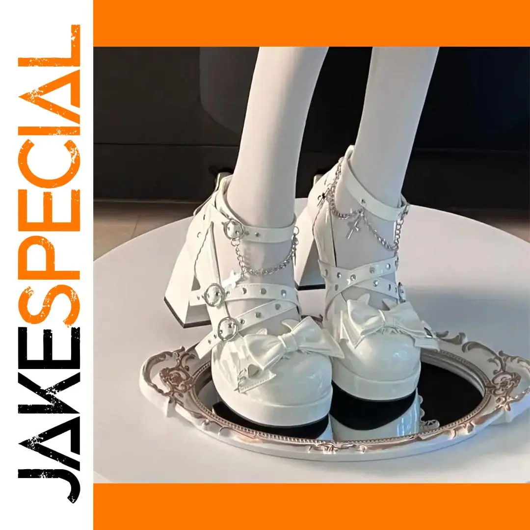 Women’s Chunky Platform Mary Janes with Chain Details 1 Women’s Chunky Platform Mary Janes with Chain Details