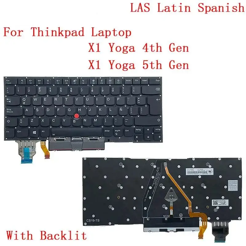 Backlit Spanish Keyboard for Lenovo ThinkPad X1 Yoga 13 Backlit Spanish Keyboard for Lenovo ThinkPad X1 Yoga - Image 13
