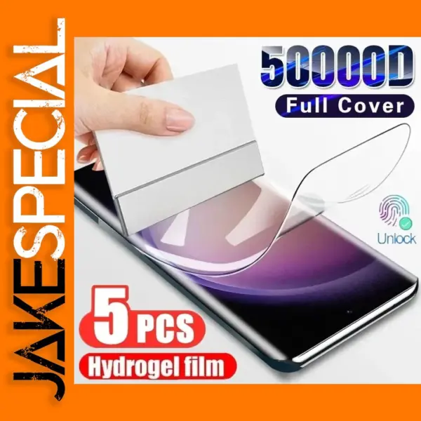 5-Piece Hydrogel Screen Protector Set for Samsung Galaxy Models