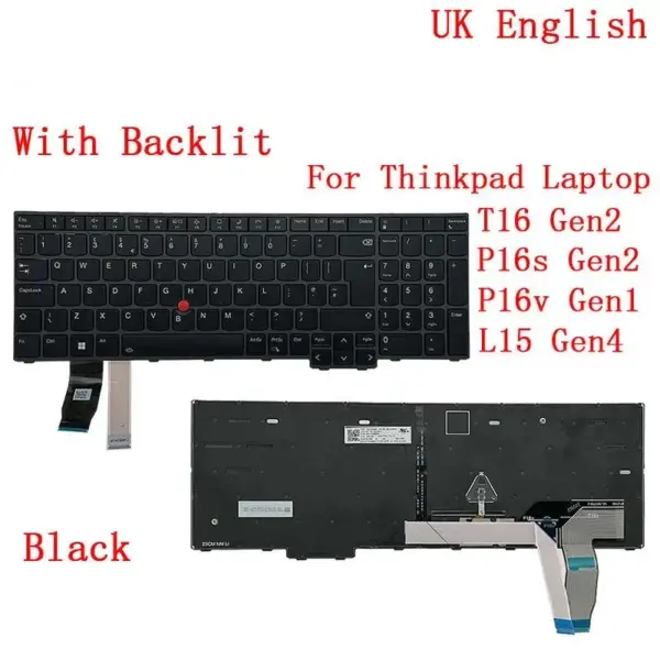 Backlit Keyboard for Lenovo ThinkPad T16 P16s - Image 10