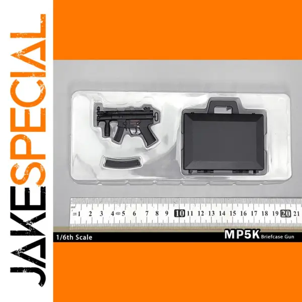 1/6 Scale MP5K Submachine Gun Model with Case