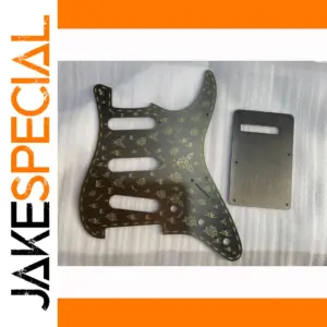 Guitar Pickguard with Floral Design and Plate