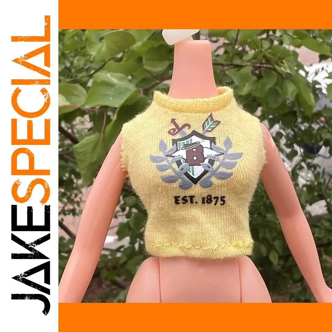 Yellow Knit Sweater for 1/6 Scale Dolls 1 Yellow Knit Sweater for 1/6 Scale Dolls