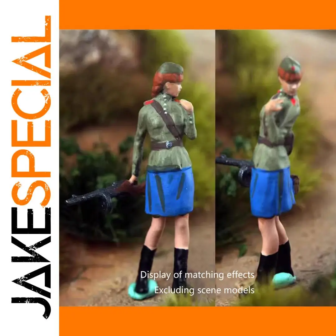1/72 Soviet Female Soldier Resin Model 1 1/72 Soviet Female Soldier Resin Model