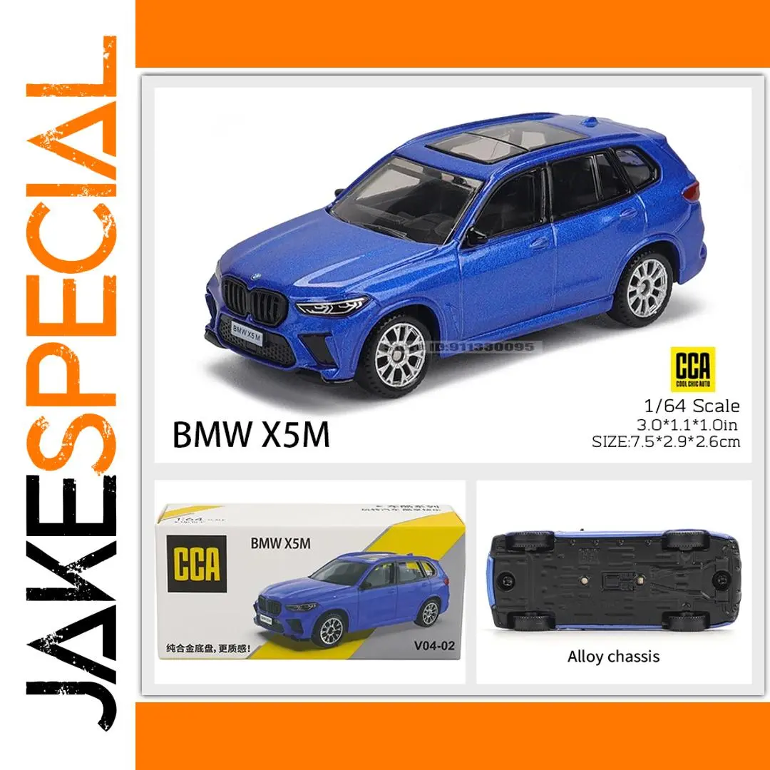 BMW X5M Die-Cast Model 1:64 Blue Scale Car 1 BMW X5M Die-Cast Model 1:64 Blue Scale Car