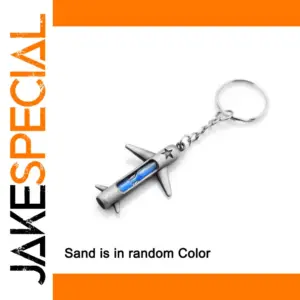 Metallic Rifle-Shaped Keychain with Chain
